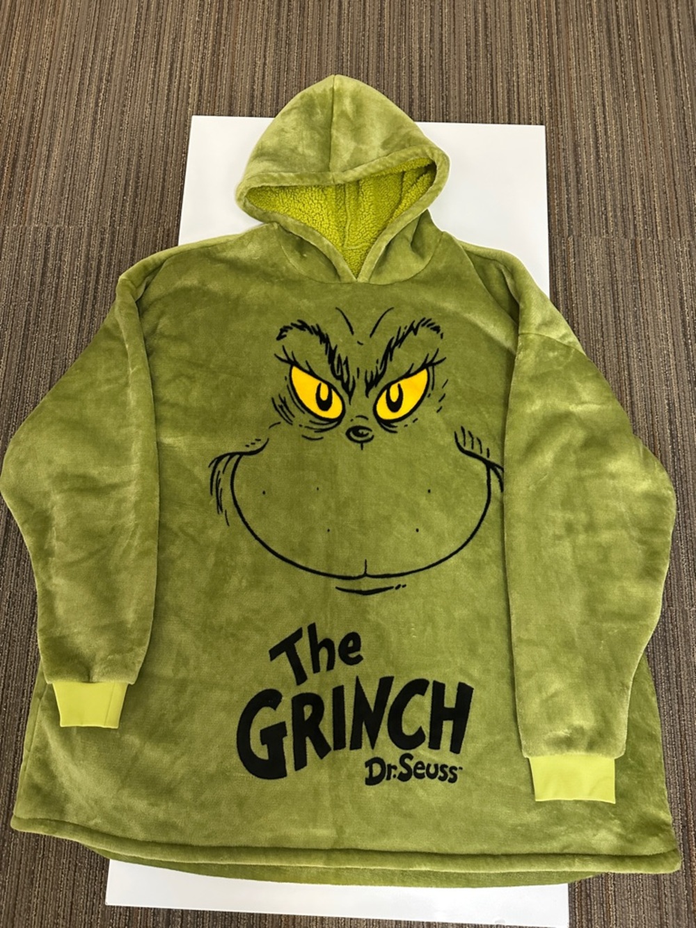 The Grinch Plush Hooded Pullover - Green